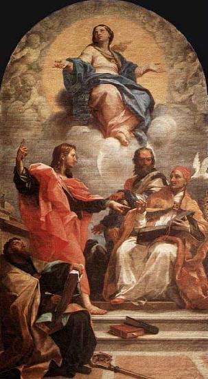 Carlo Maratti Assumption and the Doctors of the Church Norge oil painting art